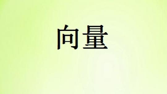 向量一轮